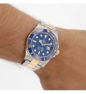 Rolex Submariner Gold Stahl blaues Zifferblatt