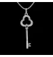 Grey Gold and Diamond Key necklace