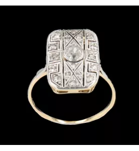 Anello con diamanti in oro giallo
