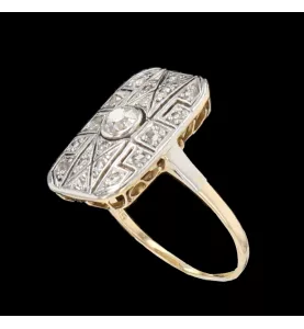 Anello con diamanti in oro giallo