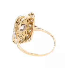 Diamantring aus Gelbgold