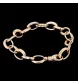 Pink gold bracelet oval mesh