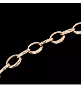 Pink gold bracelet oval mesh