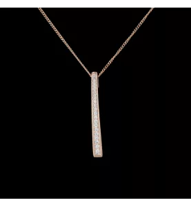 Collana di diamanti in oro rosa
