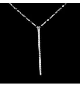 Graues Gold Halskette Diamanten