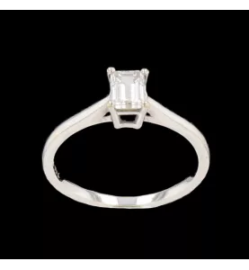 Solitaire Or gris 0.50 carats