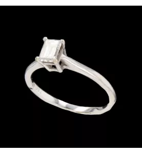 Solitaire Or gris 0.50 carats