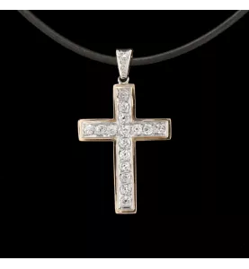 COLLIER PENDENTIF CROIX Diamants