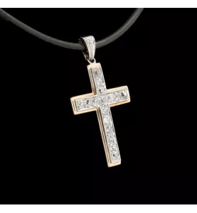 COLLIER PENDENTIF CROIX Diamants