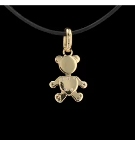 COLLANA CIONDOLO ORSETTO DIAMANTI