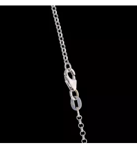 Collana e pendente in oro bianco con topazio e diamanti