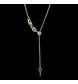 Collana in oro giallo Peridoto e ametista