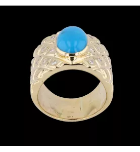 Bague Turquoise diamants