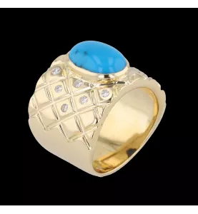 Bague Turquoise diamants