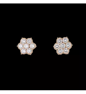 Ohrringe aus Gelbgold mit Diamanten