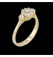 Anello con diamante in oro giallo