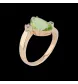 Anello in oro giallo con peridoto e diamanti