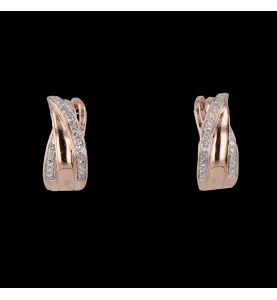 Boucles d'oreilles en or rose