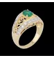 Anello in oro giallo con diamanti