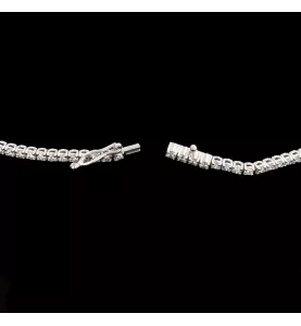 Bracelet Tennis Or gris 585 Diamants