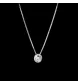 White gold diamond solitaire necklace 0.20 carats