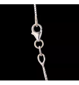 Collana con solitario di diamanti in oro bianco 0,20 carati