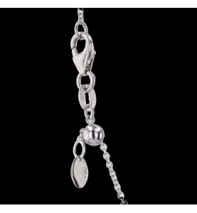 Collier Or Gris Saphir et Diamant