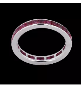 Eternity Ring Ruby Grey Gold