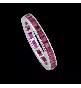 Eternity Ring Ruby Grey Gold