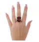 Anello Antonini in oro rosa con quarzo affumicato