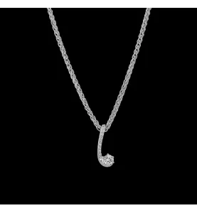 Collier maille palmier diamant