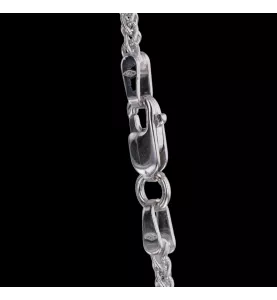 Collier maille palmier diamant
