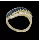 Ring aus Gelbgold mit Saphiren und Diamanten