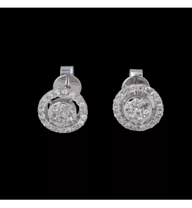 Boucles d'oreilles Or gris 0.50 carats