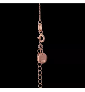 Long necklace with rose gold plated snout