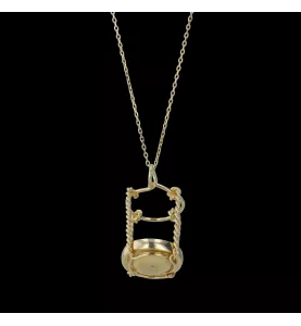 Collana lunga con muso placcato oro giallo