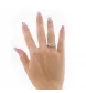 Anello con diamante in oro bianco