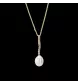 COLLANA ORO GIALLO PERLA DIAMANTI