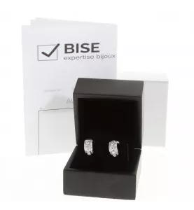 1.43 carat white gold earrings