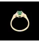 Bague or jaune emeraude et diamants