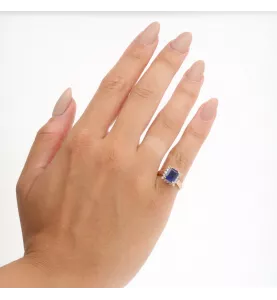 Bague or jaune diamants