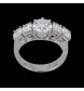 Bague en or gris 5 diamants