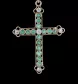 COLLANA CIONDOLO CROCE SMERALDI