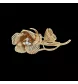 BROCHE FLEURS OR JAUNE