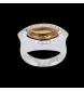 Anello con diamante citrino in oro bianco