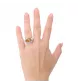 Anello con diamante citrino in oro bianco