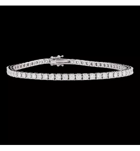 Bracelet Tennis Or gris Diamants