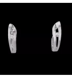 Boucles d'oreilles en or gris et diamant