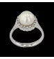 BAGUE PERLE ET DIAMANTS