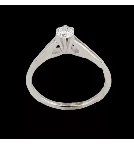 Bague Or gris diamant 0.23 carats